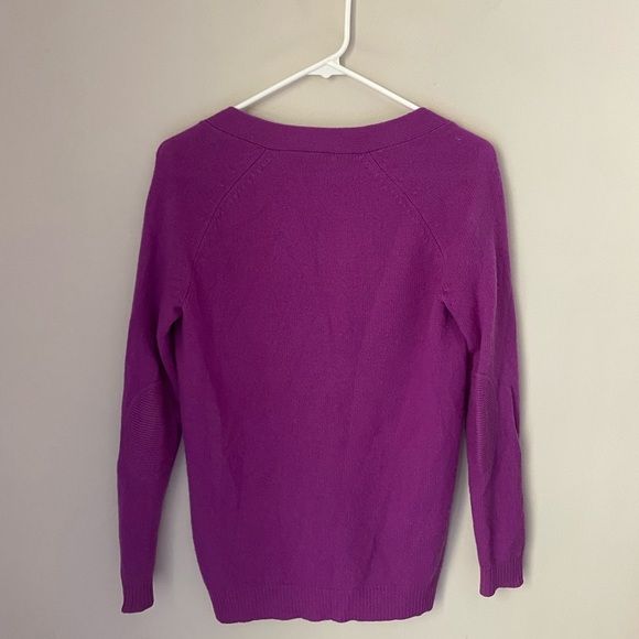 J. Crew Wallace Merino Wool Bold Purple Cardigan Size XS - Picture 8 of 9